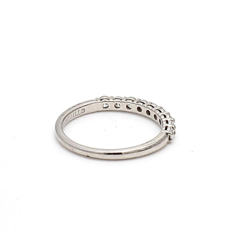 Tiffany & Co 0.27 Carat Round Brilliant Diamond Platinum Half-Eternity Ring