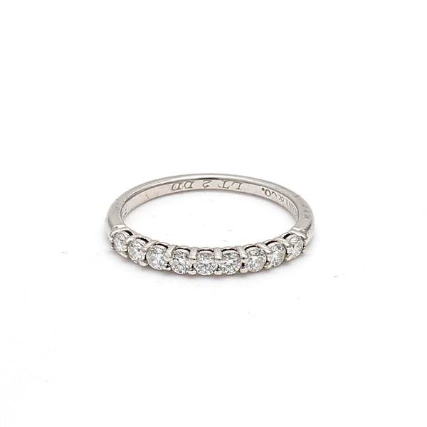 Tiffany & Co 0.27 Carat Round Brilliant Diamond Platinum Half-Eternity Ring