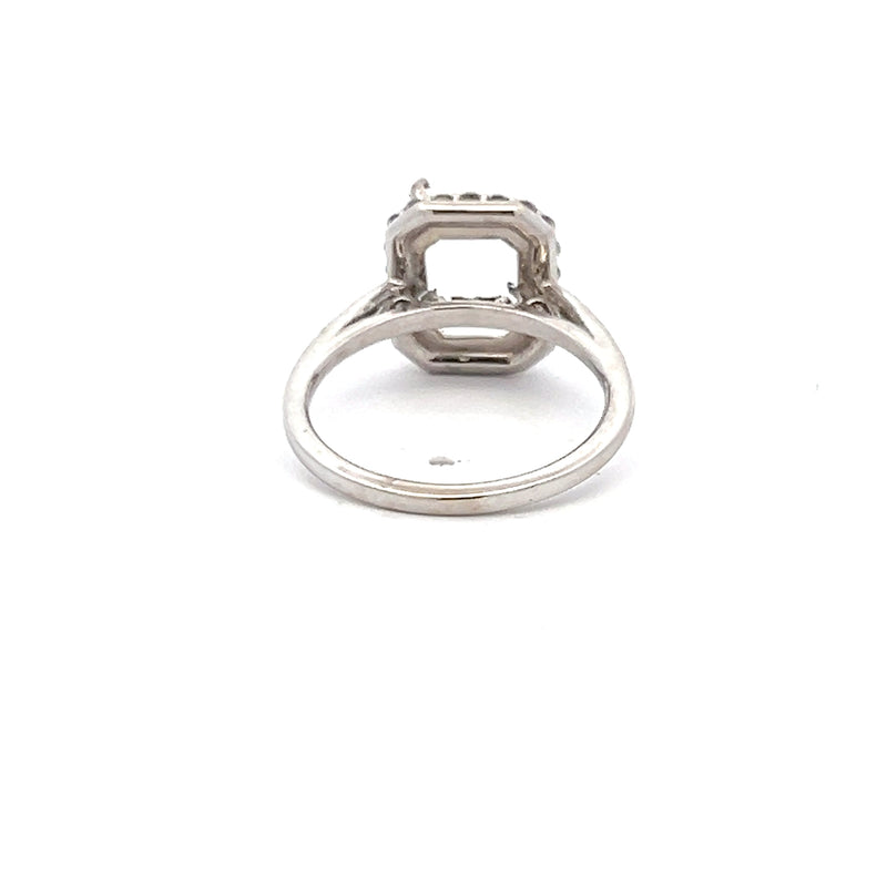 0.22 Carat Round Brilliant G VS1 Diamond Platinum Semi Mount Ring
