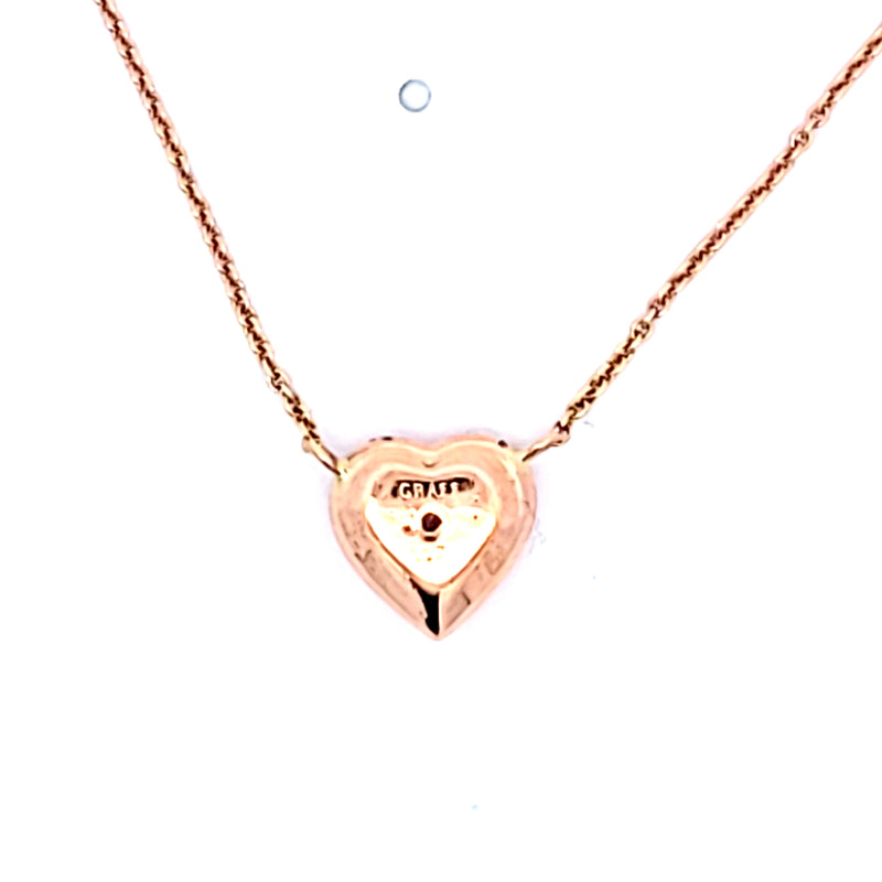 Graff 1.17 Carat Fancy Light Pink Diamond 14K Yellow Gold Pendant Necklace