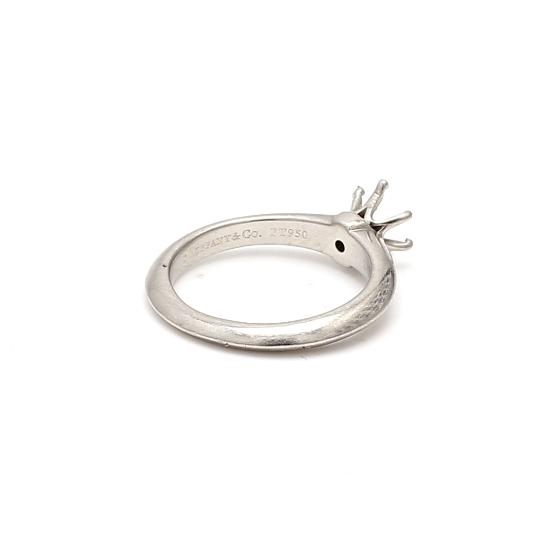 Tiffany & Co Vintage 4.80 Grams Size 4.5 Platinum Semi Mount Ring