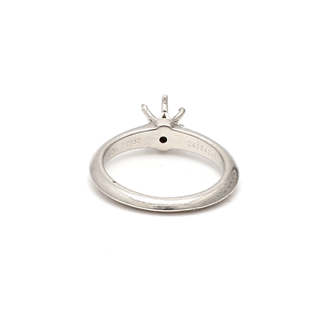 Tiffany & Co Vintage 4.80 Grams Size 4.5 Platinum Semi Mount Ring