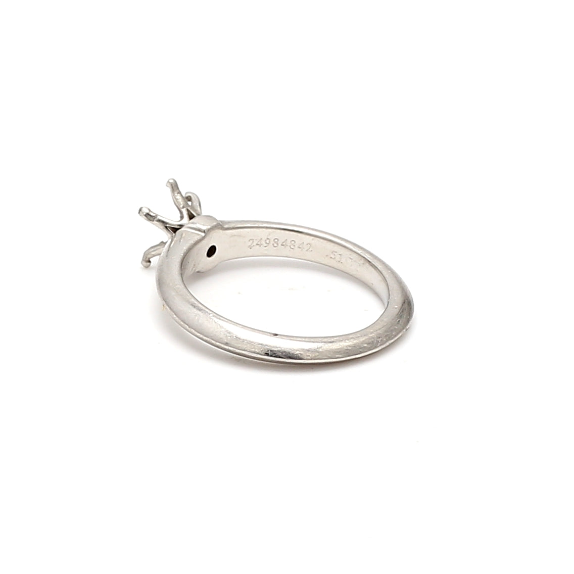 Tiffany & Co Vintage 4.80 Grams Size 4.5 Platinum Semi Mount Ring