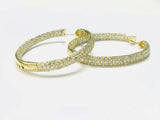 11.30 Carat G VS2 Diamond 18 Karat Yellow Gold C-Hoop Earring