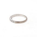 0.20 Carat Round Brilliant H I1 Diamond 18 Karat White Gold Band Ring