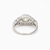 1.67 Carat Circular Brilliant Cut and Round Diamond Platinum Engagement Ring