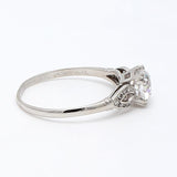 1.54 Carat Old European Cut J SI1 and Diamond Platinum Engagement Ring