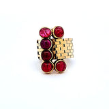 Antique 12.50 Grams Ruby and 14 Karat Yellow Gold Cocktail Ring