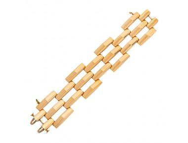 Vintage 14 Karat Yellow Gold Link Bracelet 7.5 inch 64.8 Grams