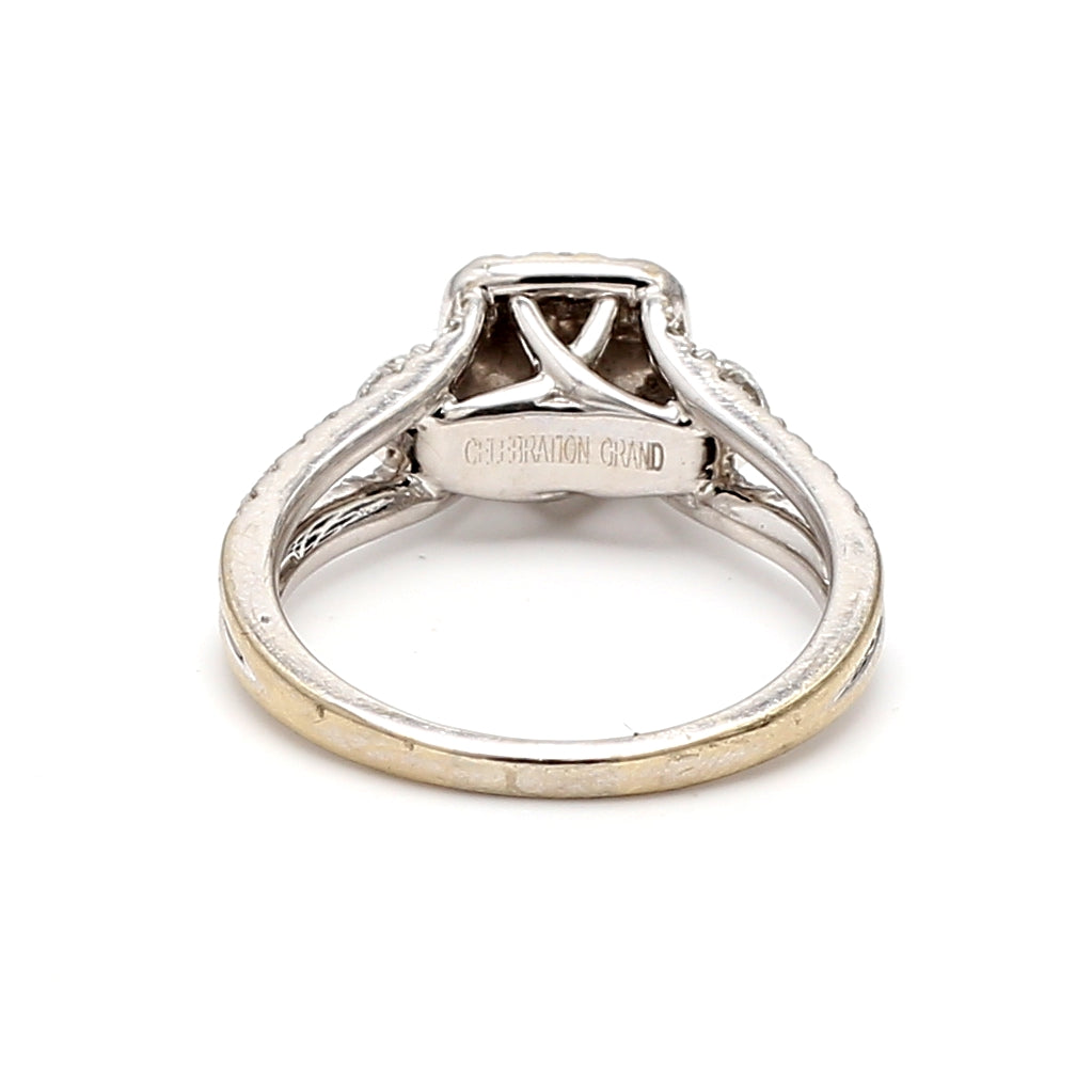 1.85 Carat Round Brilliant H VS1 Diamond 14 Karat White Gold Semi Mount Ring