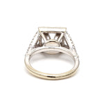 0.52 Carat Round Brilliant H VS1 Diamond 14 Karat White Gold Semi Mount Ring