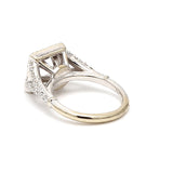 0.52 Carat Round Brilliant H VS1 Diamond 14 Karat White Gold Semi Mount Ring