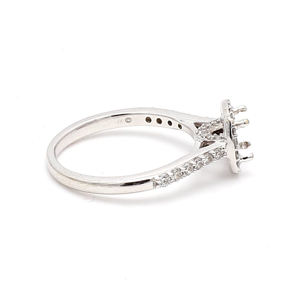0.30 Carat Round Brilliant I SI1 Diamond 14 Karat White Gold Semi Mount Ring