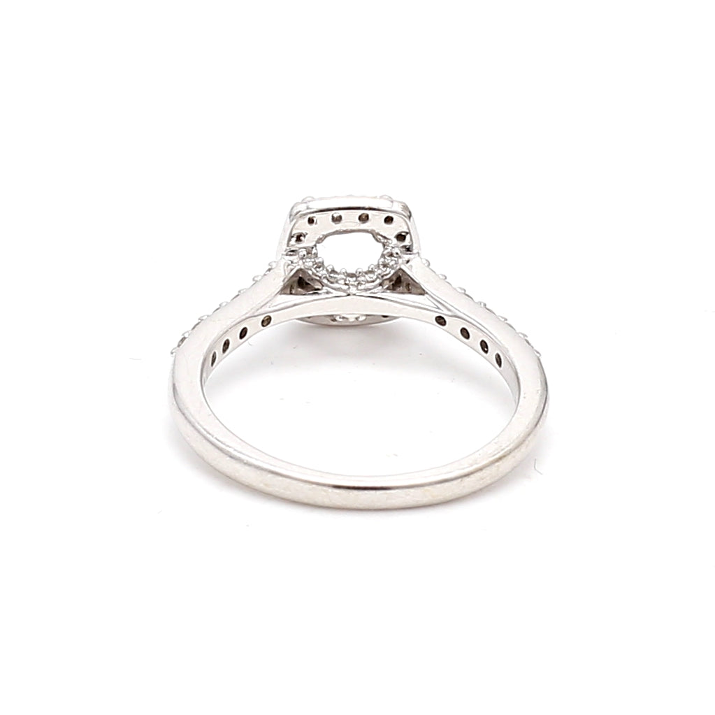 0.30 Carat Round Brilliant I SI1 Diamond 14 Karat White Gold Semi Mount Ring