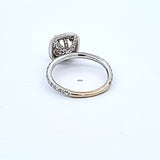 0.45 Carat Round Brilliant G SI1 Diamond 14 Karat White Gold Semi Mount Ring