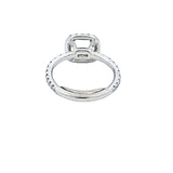 0.40 Carat Round Brilliant G VS2 Diamond Platinum Semi Mount Ring