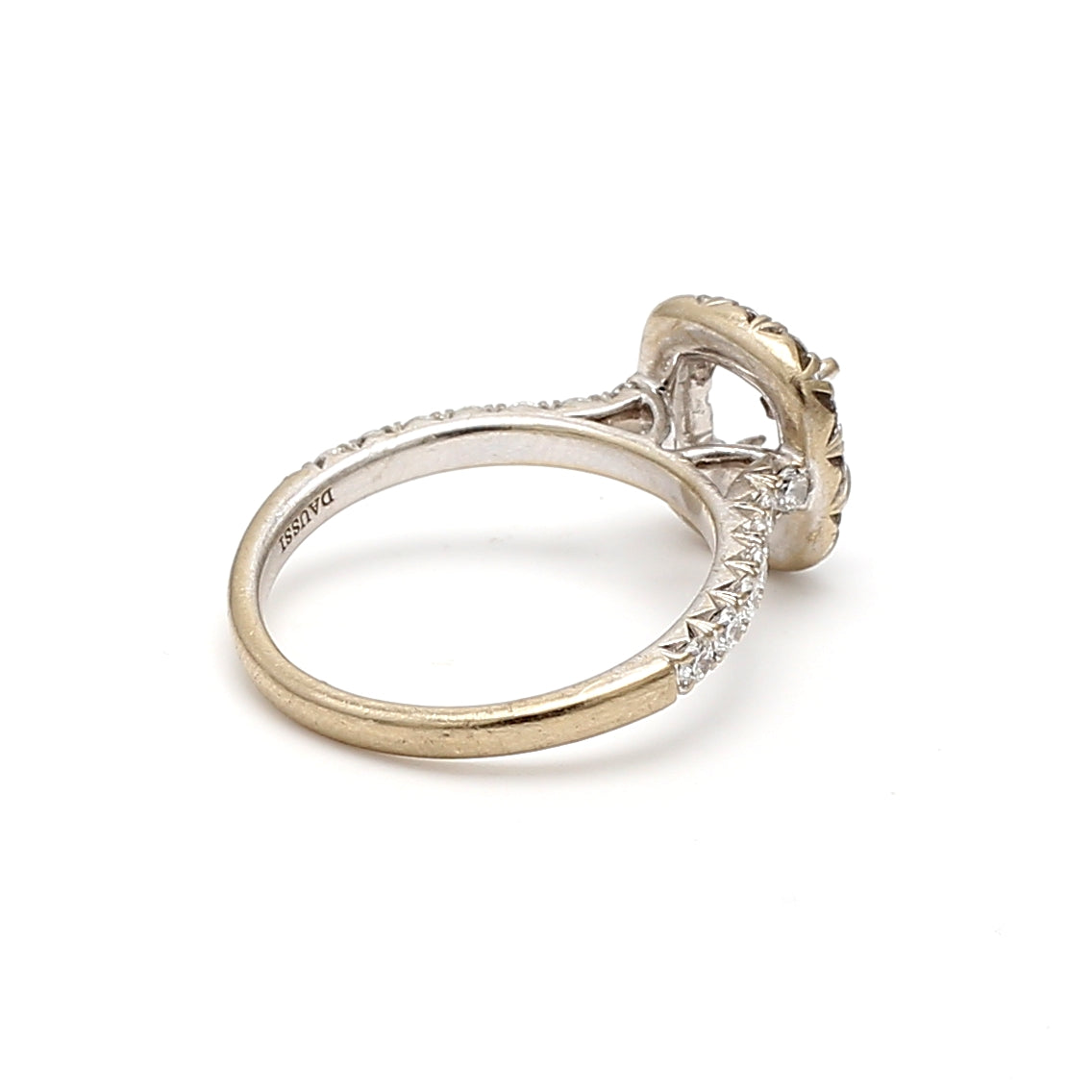 0.80 Carat Round Brilliant I VS1 Diamond 14 Karat White Gold Semi Mount Ring