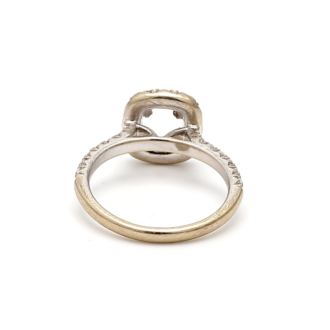 0.80 Carat Round Brilliant I VS1 Diamond 14 Karat White Gold Semi Mount Ring