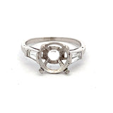 Cartier 0.28 Carat Baguette Shape H VS2 Diamond Platinum Semi  Mounting Ring