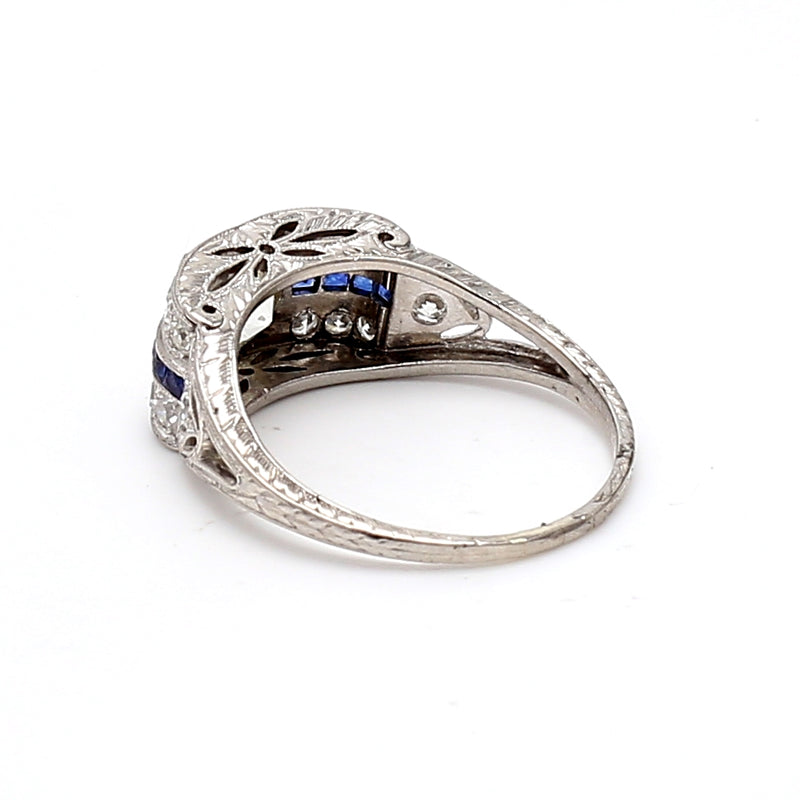 1.74 Carat Old European Cut K-VS1 Diamond Platinum Wedding Ring