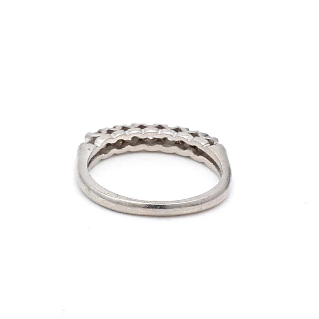 Platinum Band Ring with 0.2 Carat Old European Cut I-SI1 Diamond Size 5.75