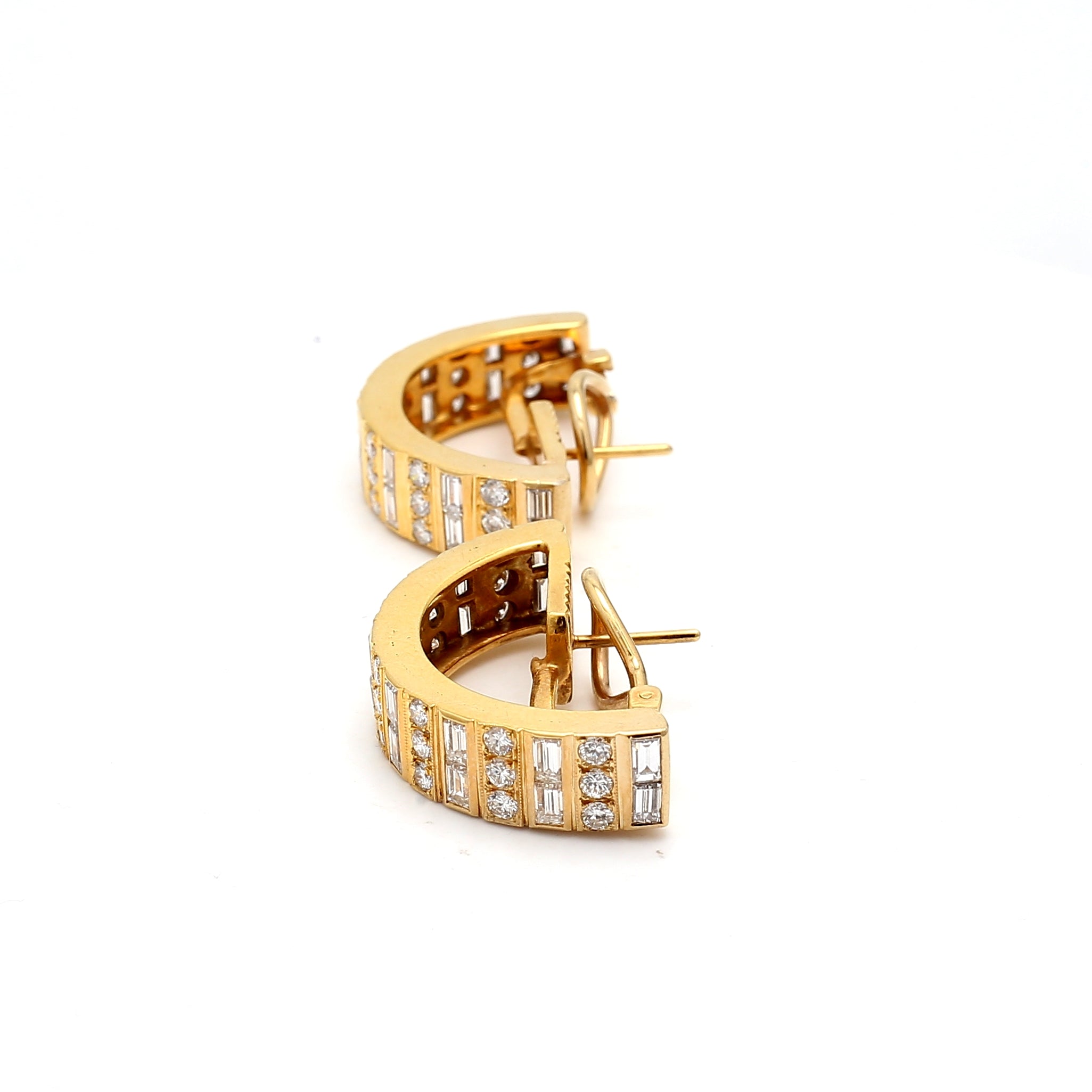 5.00 Carat G VS1 Diamond 18 Karat Yellow Gold Clip On Earrings