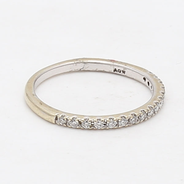 0.20 Carat Round Brilliant G I1 Diamond 14 Karat White Gold Band Ring