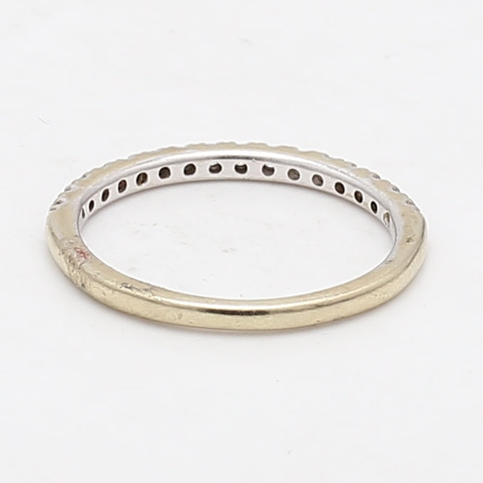 0.20 Carat Round Brilliant G I1 Diamond 14 Karat White Gold Band Ring