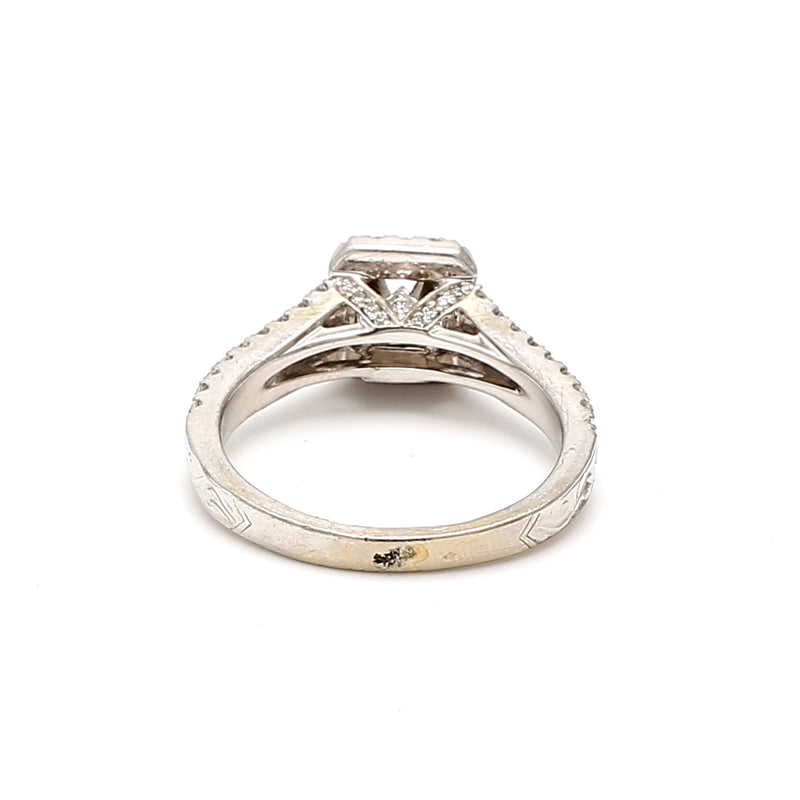 0.65 Carat Round Brilliant G VS2 Diamond 14 Karat White Gold Semi Mount Ring