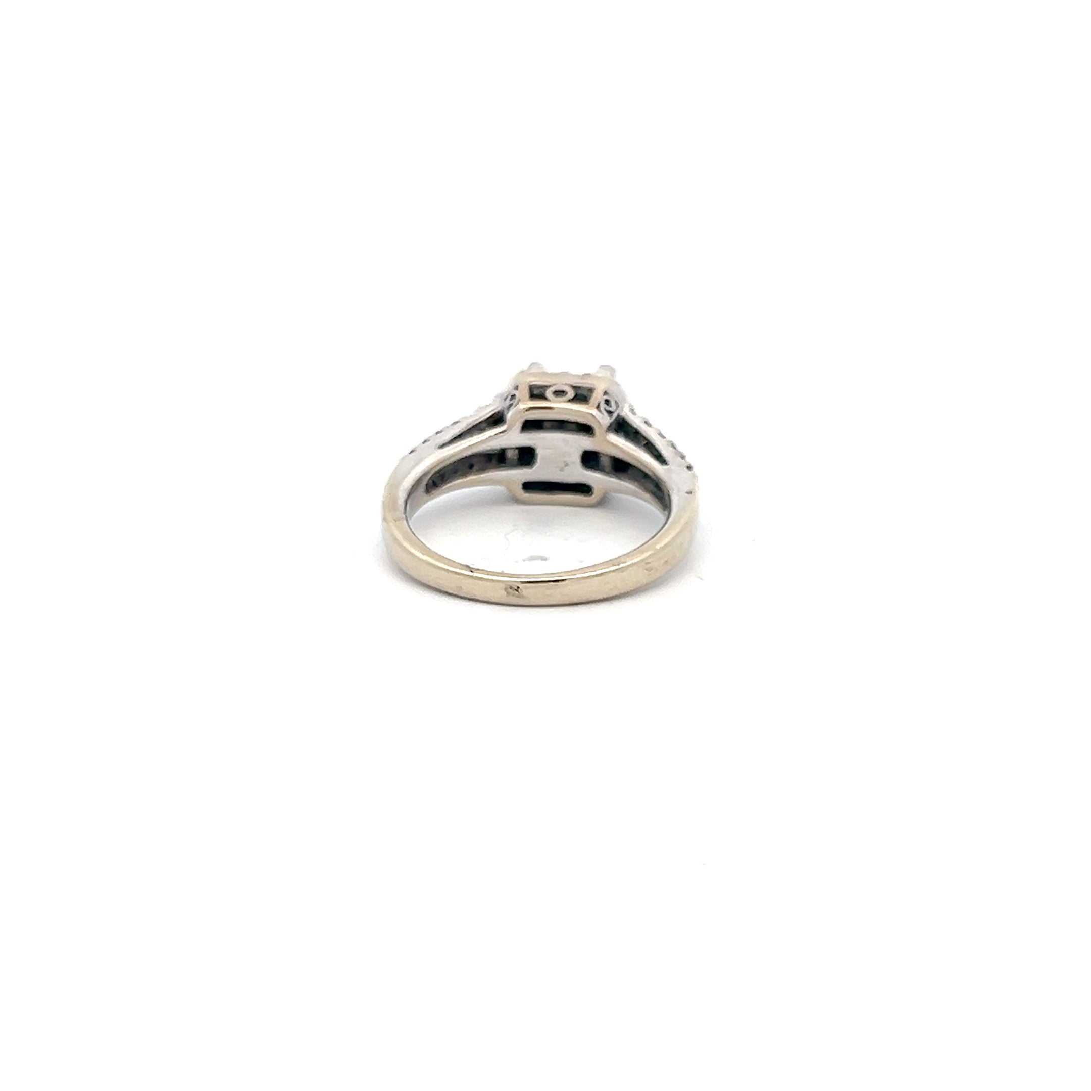 0.30 Carat Round Brilliant I SI1 Diamond 14 Karat White Gold Semi Mount Ring