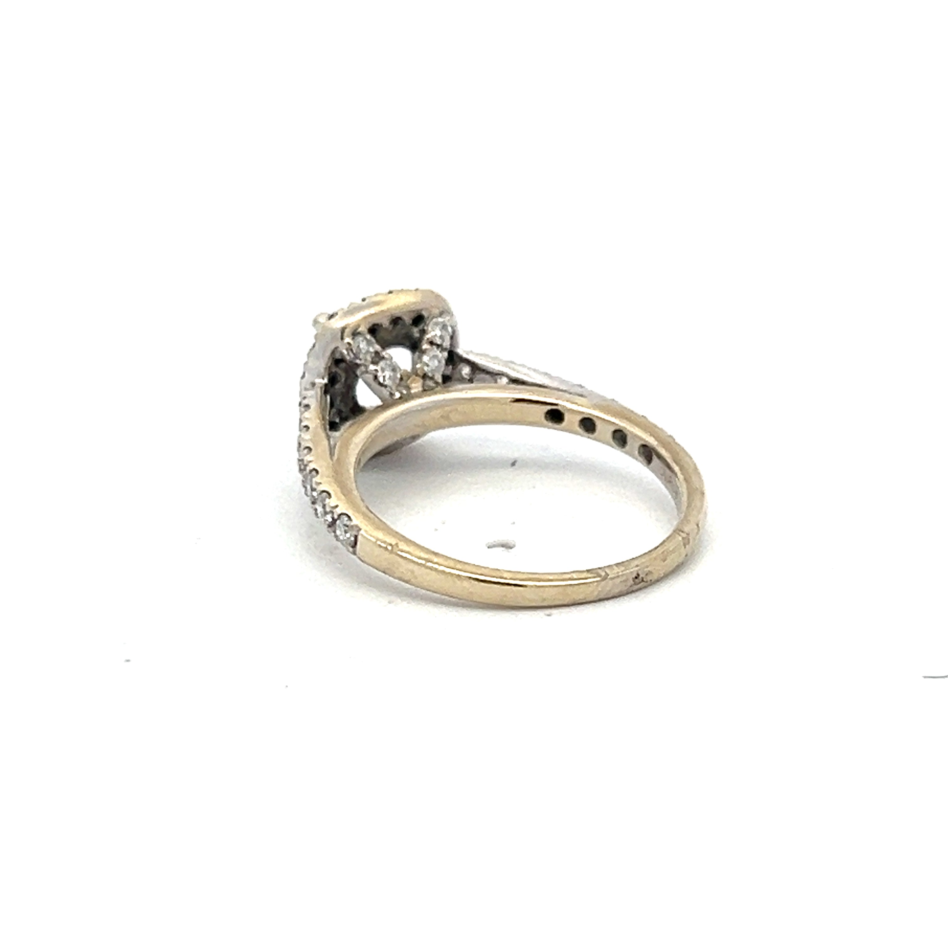 0.45 Carat Round Brilliant G SI1 Diamond 14 Karat White Gold Semi Mount Ring