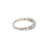 0.30 Carat Old European Cut H SI1 Diamond 18 Karat White Gold Band Ring
