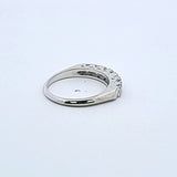 0.75 Carat Old European Cut H SI1 Diamond Platinum Band Ring