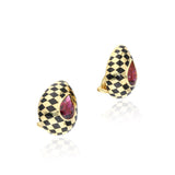 Tiffany & Co 12.50 Carat Pear Shape Tourmaline 18 Karat Yellow Gold Clip On Earring