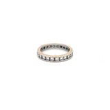 1.50 Carat Round Brilliant G VS1 Diamond 18 Karat White Gold Band Ring