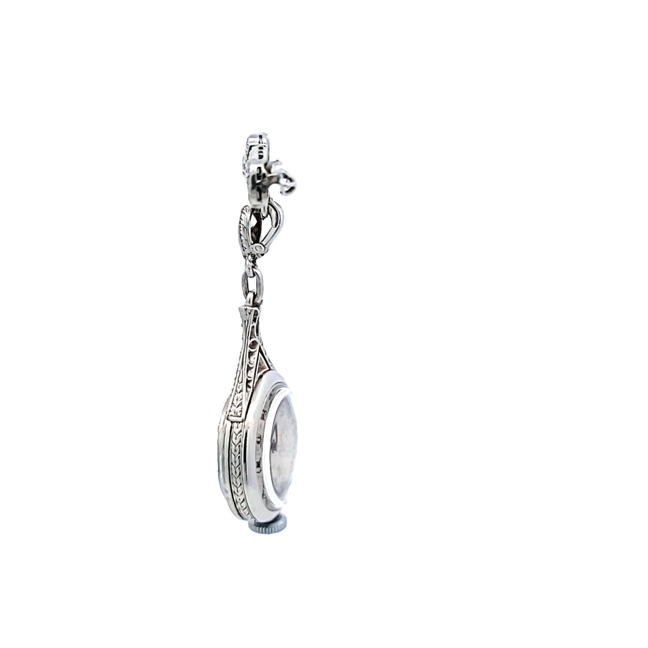 Cartier Vintage Platinum Brooch with 2 Carat Round H VS1 Diamonds 16.7 Grams