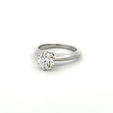 Tiffany & Co 1.07 Carat Round Brilliant H VVS1 Diamond Platinum Engagement Ring