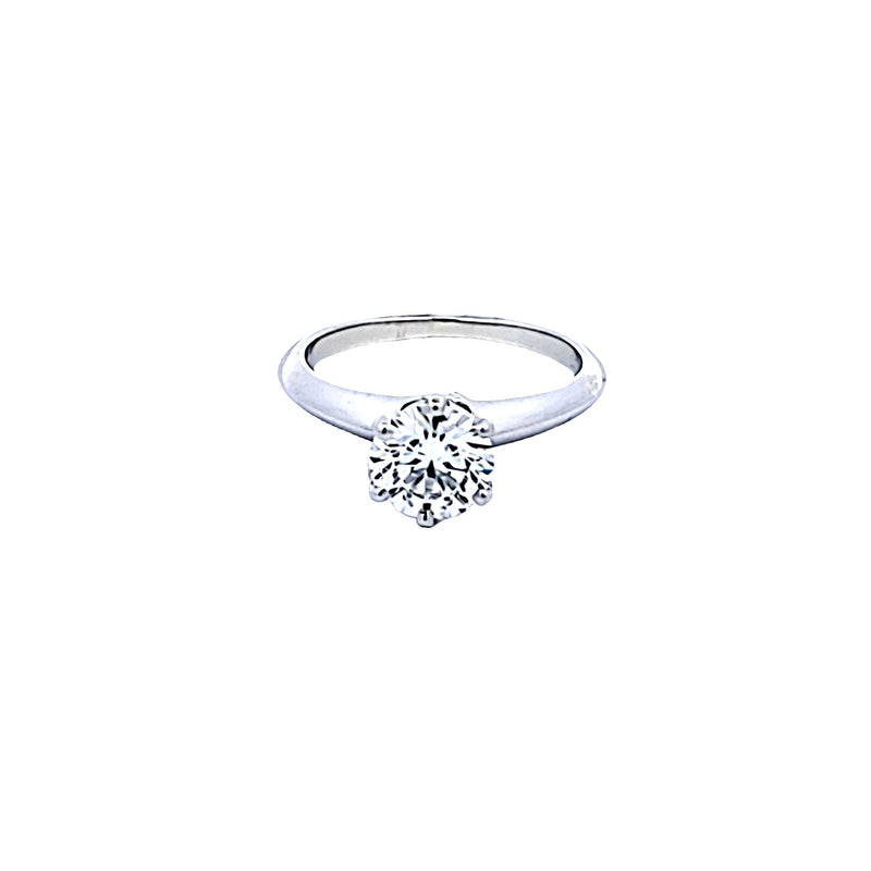 Tiffany & Co 1.04 Carat Round Brilliant G VS1 Diamond Platinum Engagement Ring