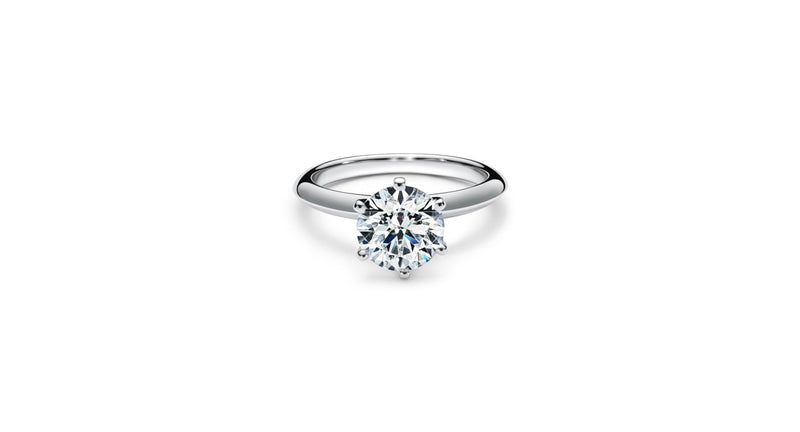 Tiffany & Co 1.04 Carat Round Brilliant G VS1 Diamond Platinum Engagement Ring