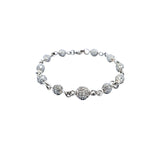 13.60 Carat Round Brilliant G SI1 Diamond Platinum Link Bracelet