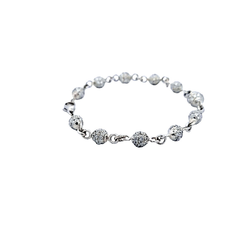 13.60 Carat Round Brilliant G SI1 Diamond Platinum Link Bracelet
