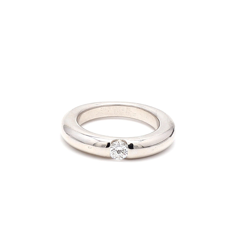 Cartier 0.35 Carat Round Brilliant F VS1 Diamond Platinum Engagement Ring