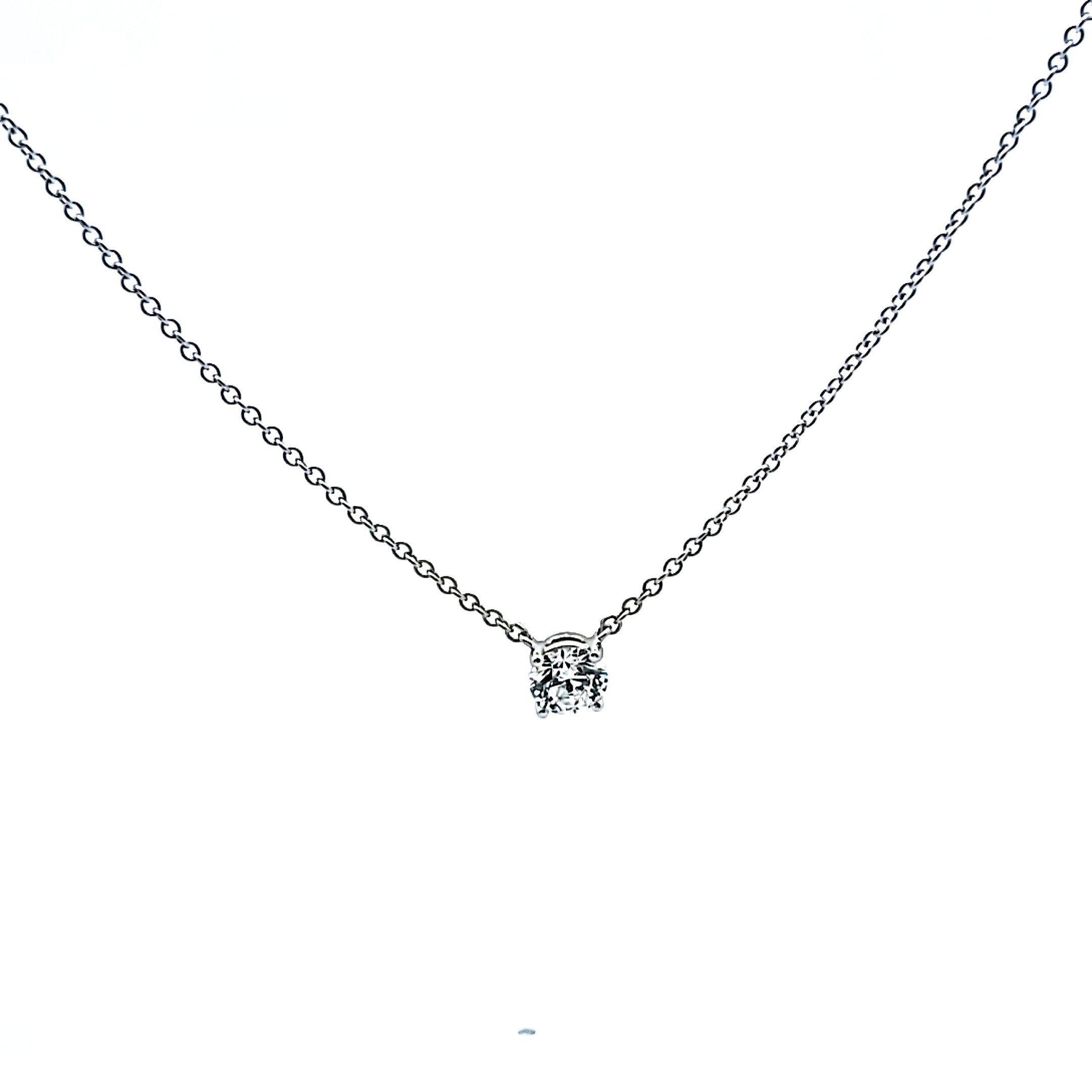 Tiffany and Co 0.96 Carat Round Brilliant G VVS1 Diamond Platinum Pendant Necklace