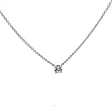 Tiffany and Co 0.96 Carat Round Brilliant G VVS1 Diamond Platinum Pendant Necklace