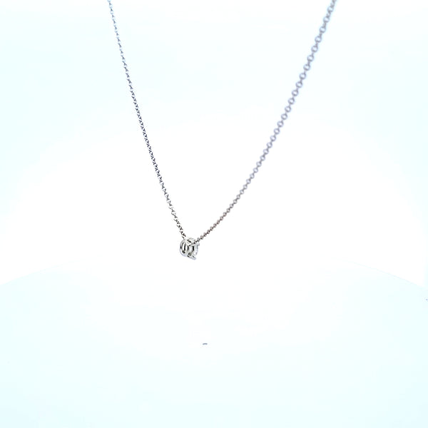 Tiffany and Co 0.96 Carat Round Brilliant G VVS1 Diamond Platinum Pendant Necklace