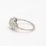 1.26 Carat Old European Cut L-K VS1-SI1 Diamond Platinum Art Deco Ring