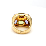 Chanel 3.00 Carat Citrine and Multi Color Gem 18 Karat Yellow Gold Cocktail Ring