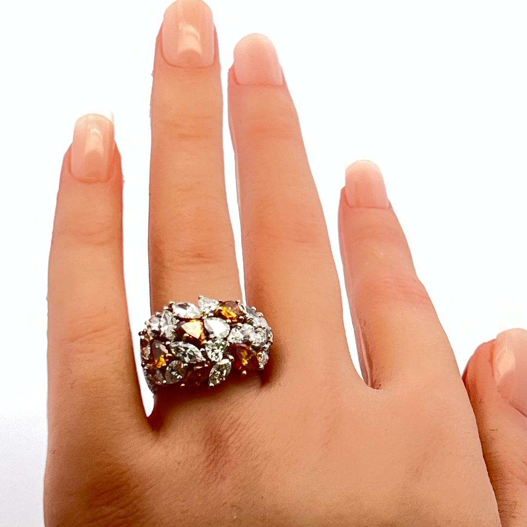 4.50 Carat G-FBOY VS Diamond 18 Karat White Gold Cocktail Ring