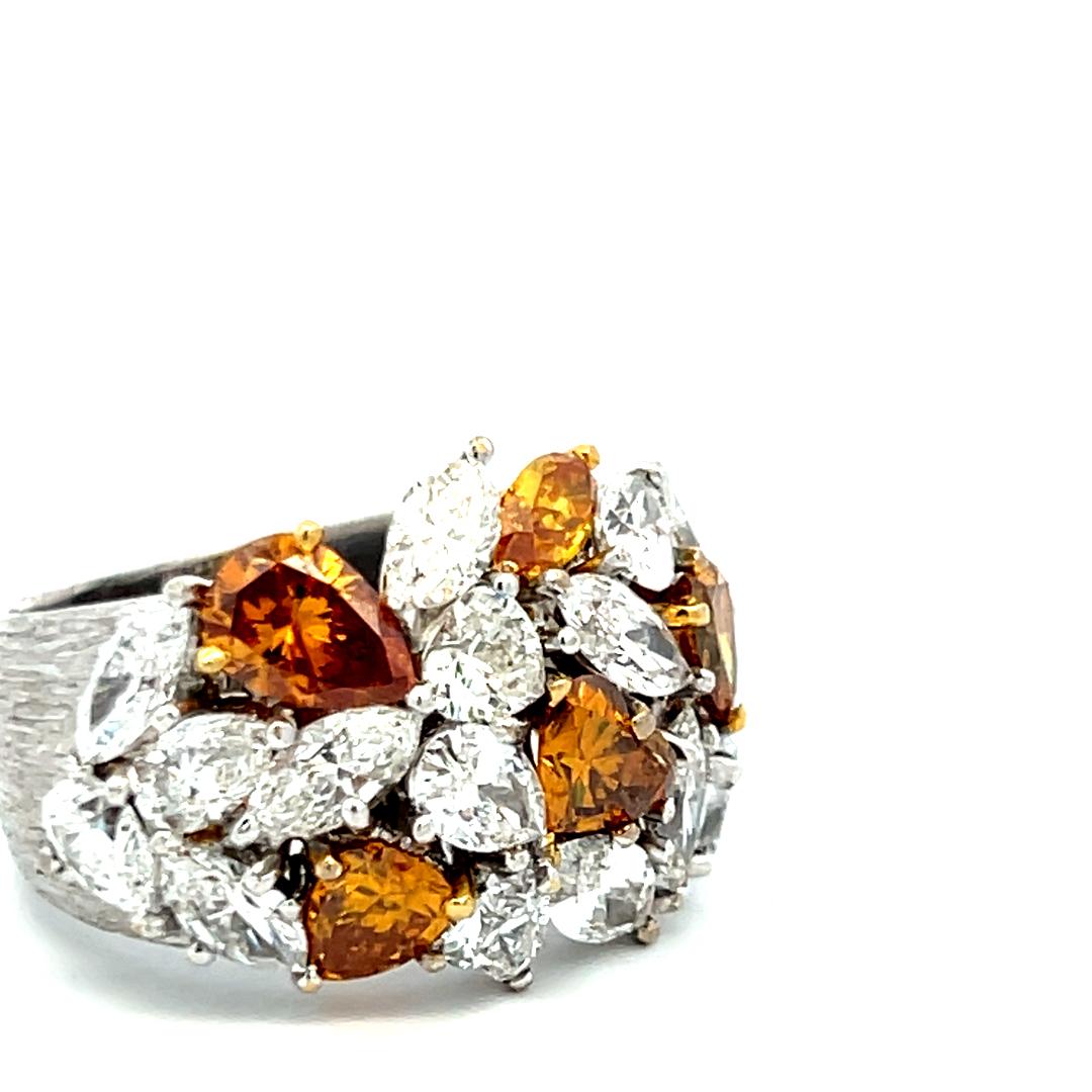 4.50 Carat G-FBOY VS Diamond 18 Karat White Gold Cocktail Ring