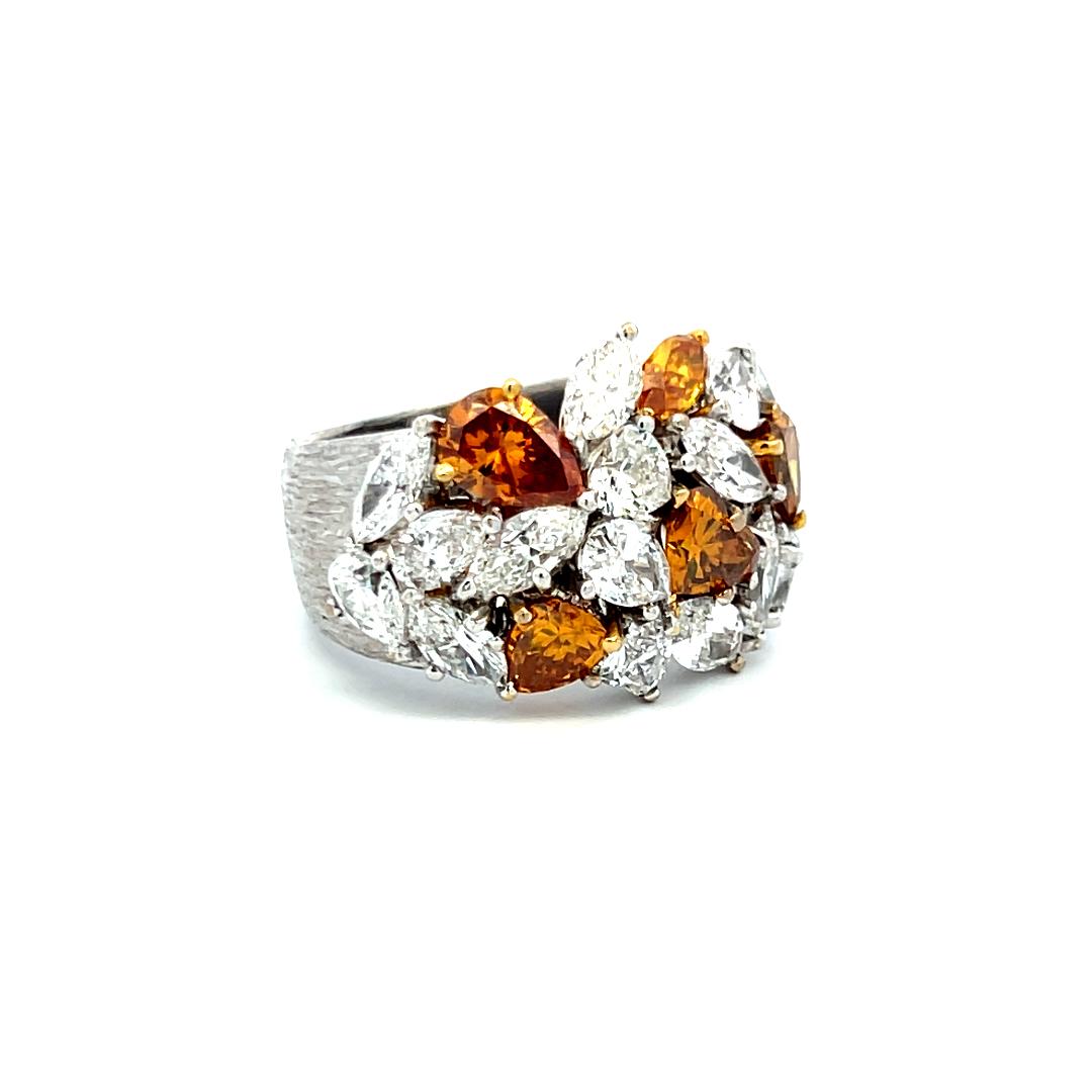 4.50 Carat G-FBOY VS Diamond 18 Karat White Gold Cocktail Ring